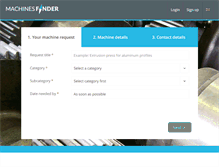 Tablet Screenshot of machinesfinder.com